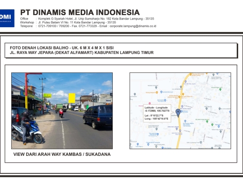 BALIHO Jl. Raya Way Jepara (Dekat Alfamart) Kabupaten Lampung Timur – Media Tersedia