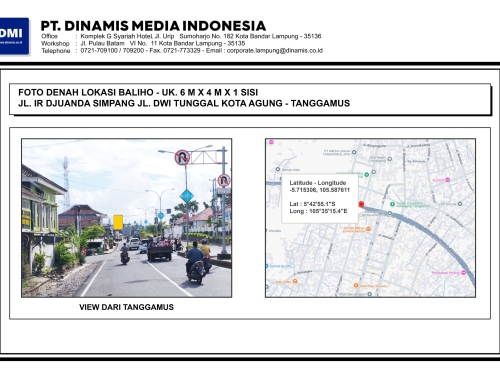 BALIHO Jl. Ir. Djuanda Simpang Jl. Dwi Tunggal Kota Agung – Media Tersedia