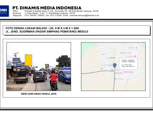 BALIHO Jl. Jend Sudirman Pasar Simpang Pematang, Mesuji – Media Tersedia