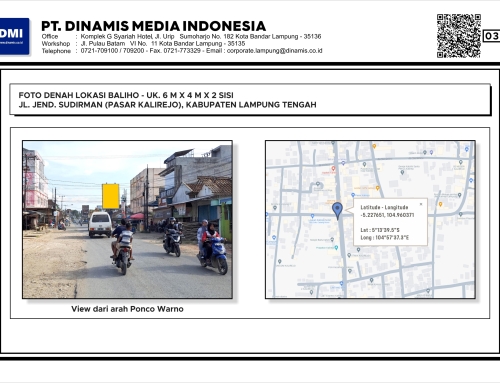 BALIHO Jl. Jendral Sudirman Perempatan Pasar Kalirejo Lampung Tengah – Media Tersedia