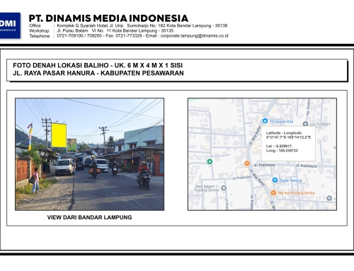 BALIHO Jl. Raya Pasar Hanura Kec. Teluk Pandan, Pesawaran – Media Tersedia
