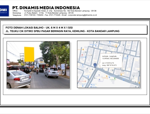 BALIHO Jl. Teuku Cik Ditiro Pasar Beringin Raya, Kemiling, Bandar Lampung – Media Tersedia
