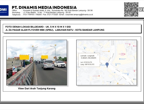 BILLBOARD Jl. Teuku Umar Fly Over Mall Bumi Kedaton, Bandar Lampung – Media Tersedia
