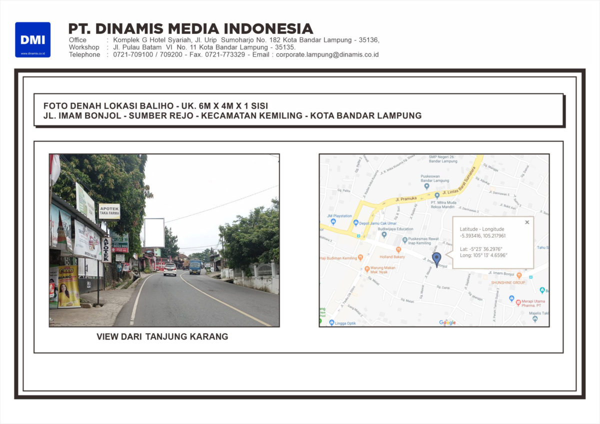 BALIHO Jl. Imam Bonjol Sumber Rejo Kemiling, Bandar Lampung VF Tanjung