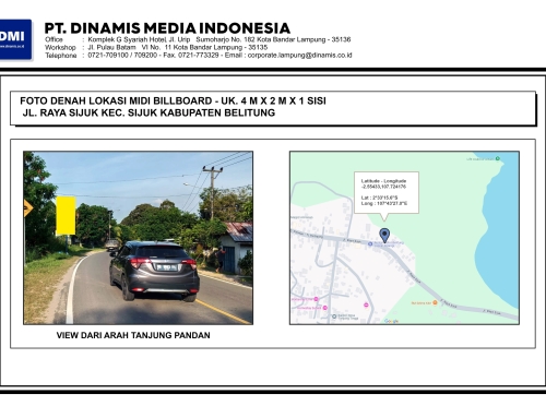 MIDI BILLBOARD Kampung Baru Kec. Sijuk Kab. Belitung – Media Tersedia
