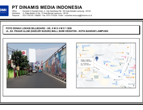 NEW BILLBOARD Jl. ZA Pagar Alam (Dealer Suzuki) Mall Bumi Kedaton – Bandar Lampung – Media Tersedia