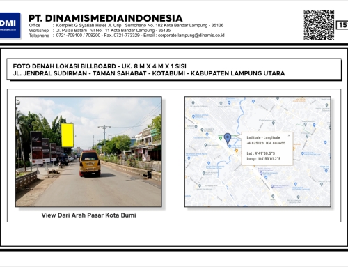 BILLBOARD Jl. Jendral Sudirman Taman Sahabat, Lampung Utara – Media Tersedia