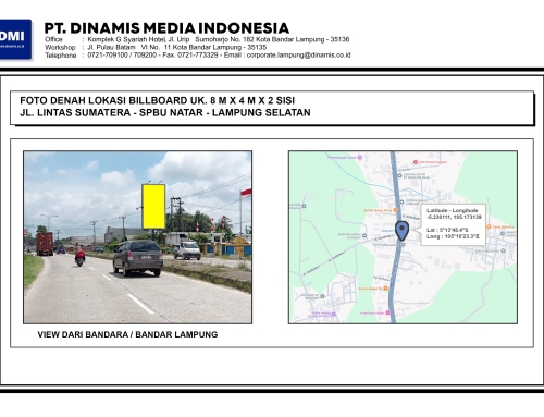 BILLBOARD Jl. Mandala Natar Lampung Selatan – Media Tersedia