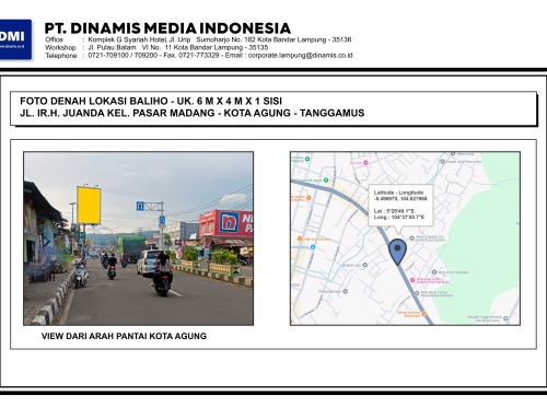 BALIHO Jl. Ir. H. Juanda Kel. Pasar Madang, Kota Agung – Media Tersedia