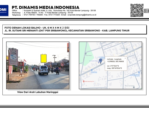 BALIHO – Jl. Ir. Sutami Dekat Pasar Sribhawono, Lampung Timur – Media Tersedia